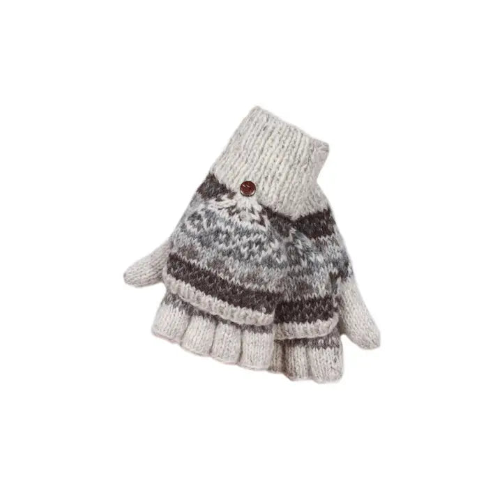 Classic Fairisle Natural Glove Mitts
