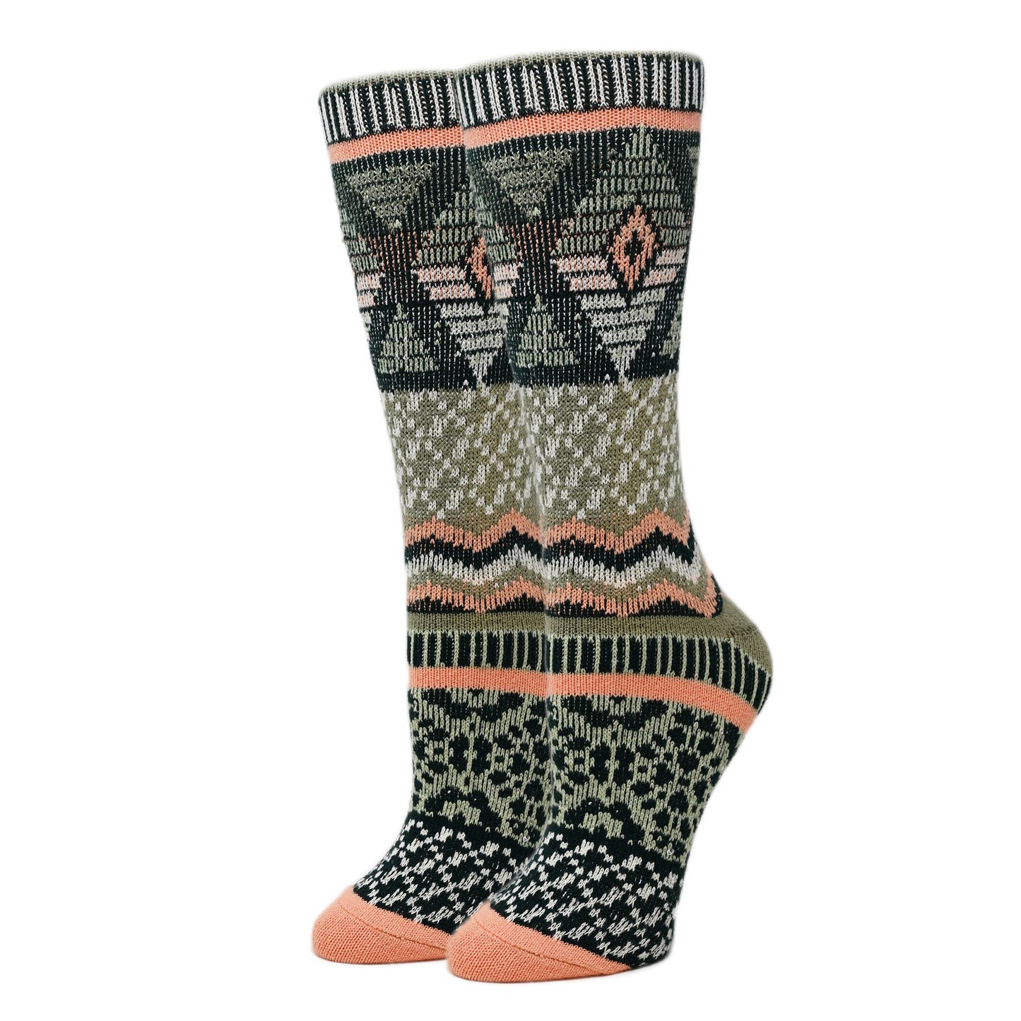 Emma | Women's Pattern Soft Fuzzy Crew Socks