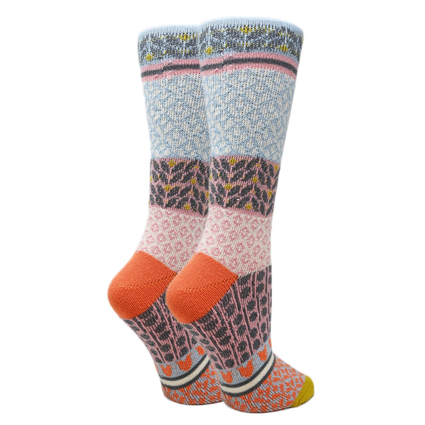 Ava | Women's Fuzzy Pattern Crew Socks