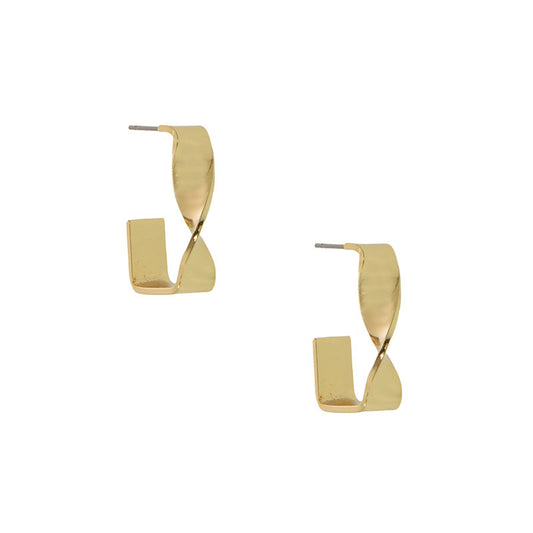 Joy Susan Twisted Hoop Post Earrings