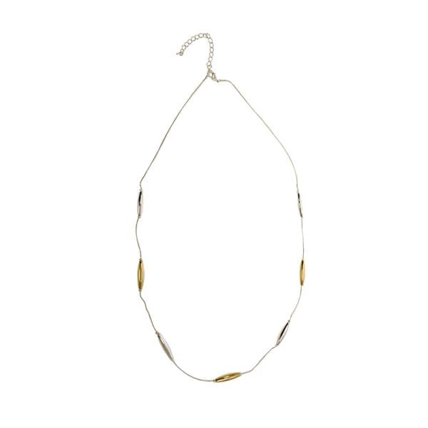 Joy Susan Metal Oblong Bead Necklace