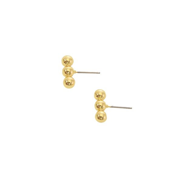 Joy Susan Three Ball Stud Earrings