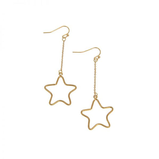 Joy Susan Gold Star Drop Earrings