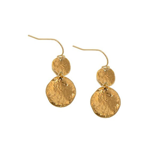 Joy Susan Gold Double Disc Dangles