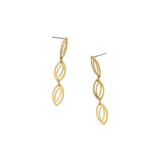 Joy Susan Geo Oval Drop Post Earrings