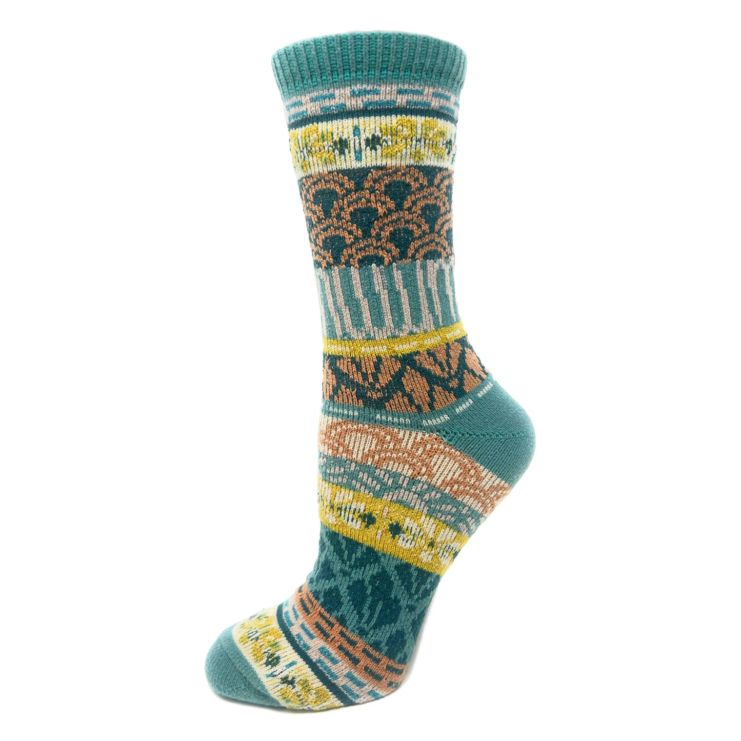 Olivia | Women's Fuzzy Warm Pattern Crew Socks