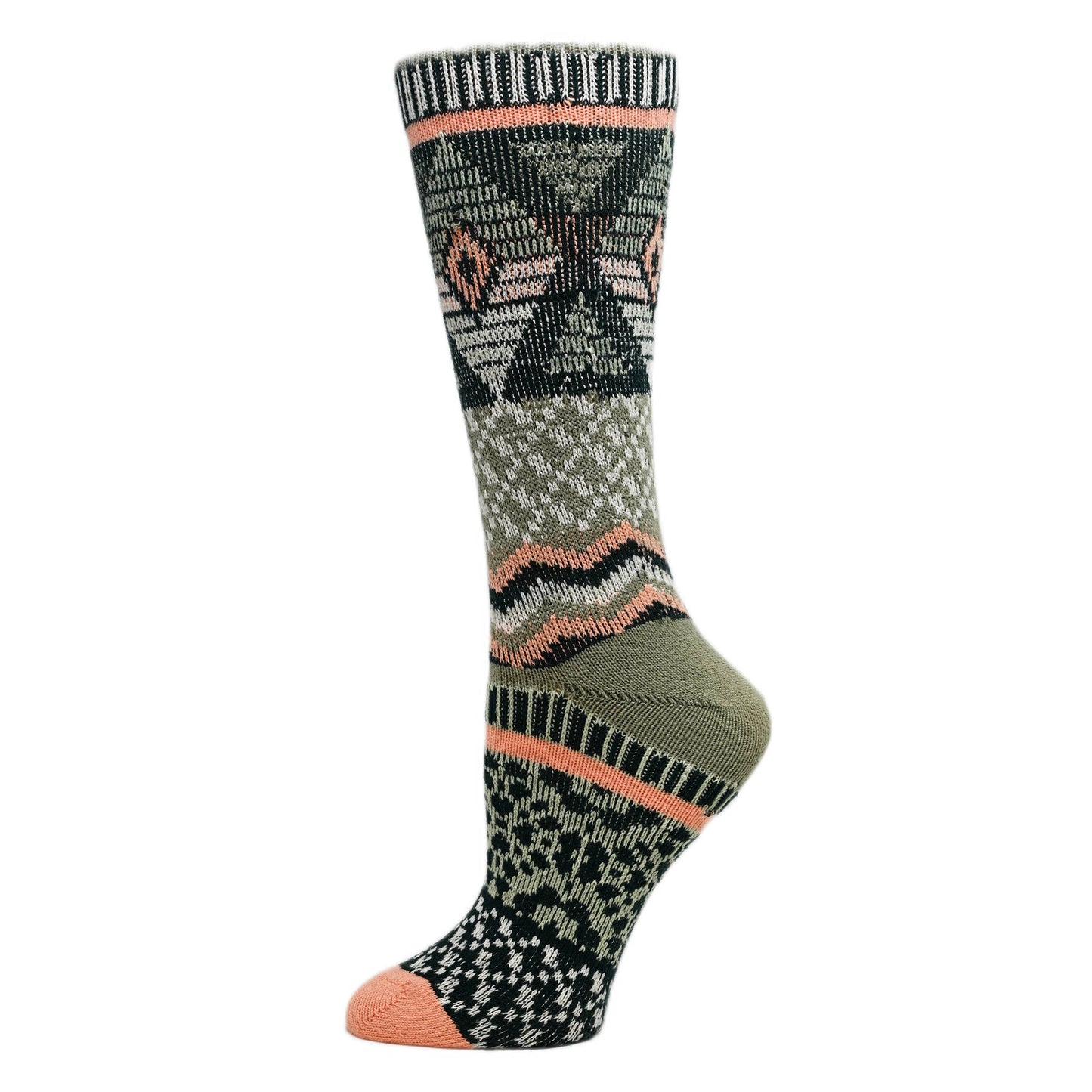 Emma | Women's Pattern Soft Fuzzy Crew Socks