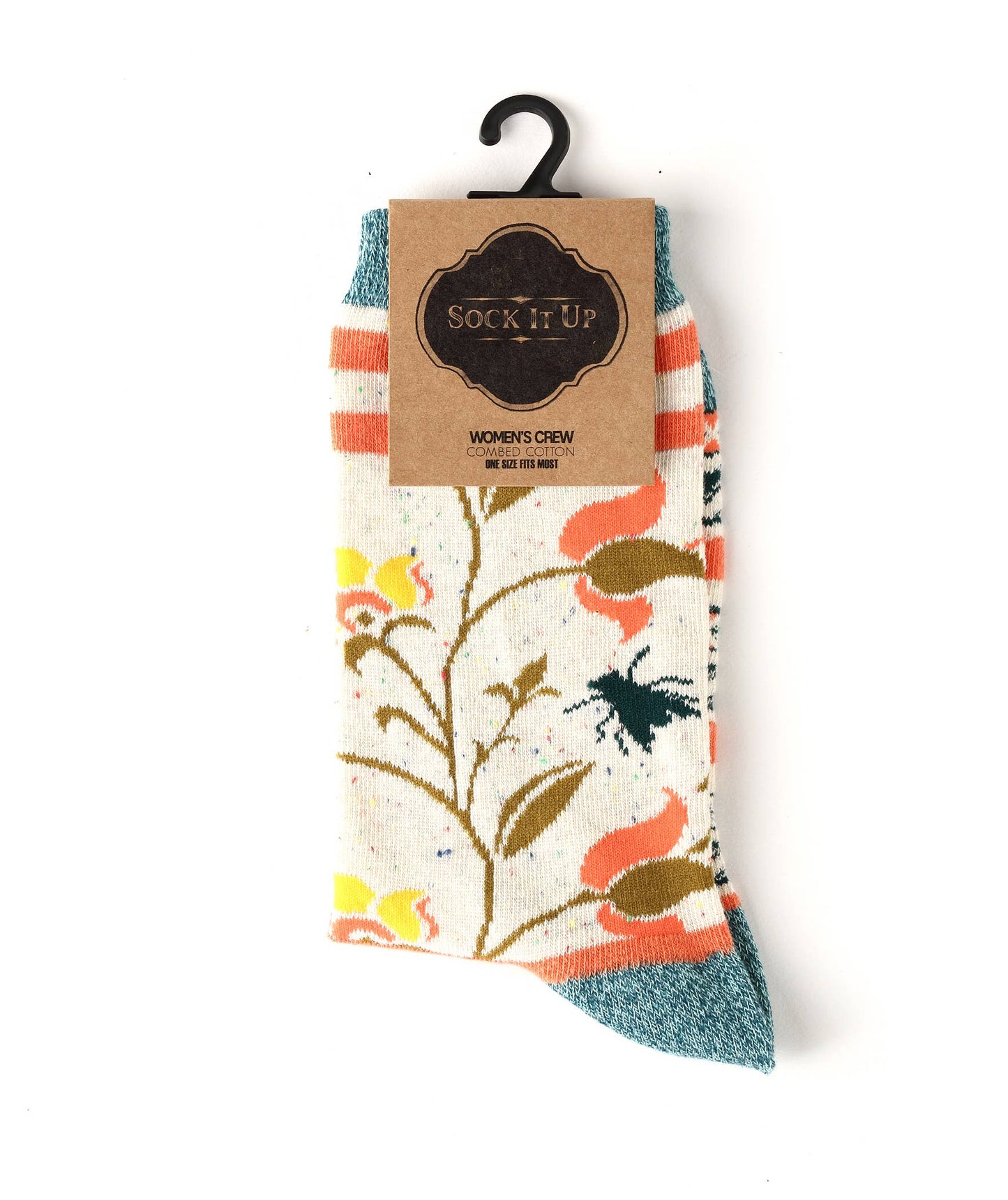 Friendship Blooms | Women's Floral Premium Crew Dress Socks