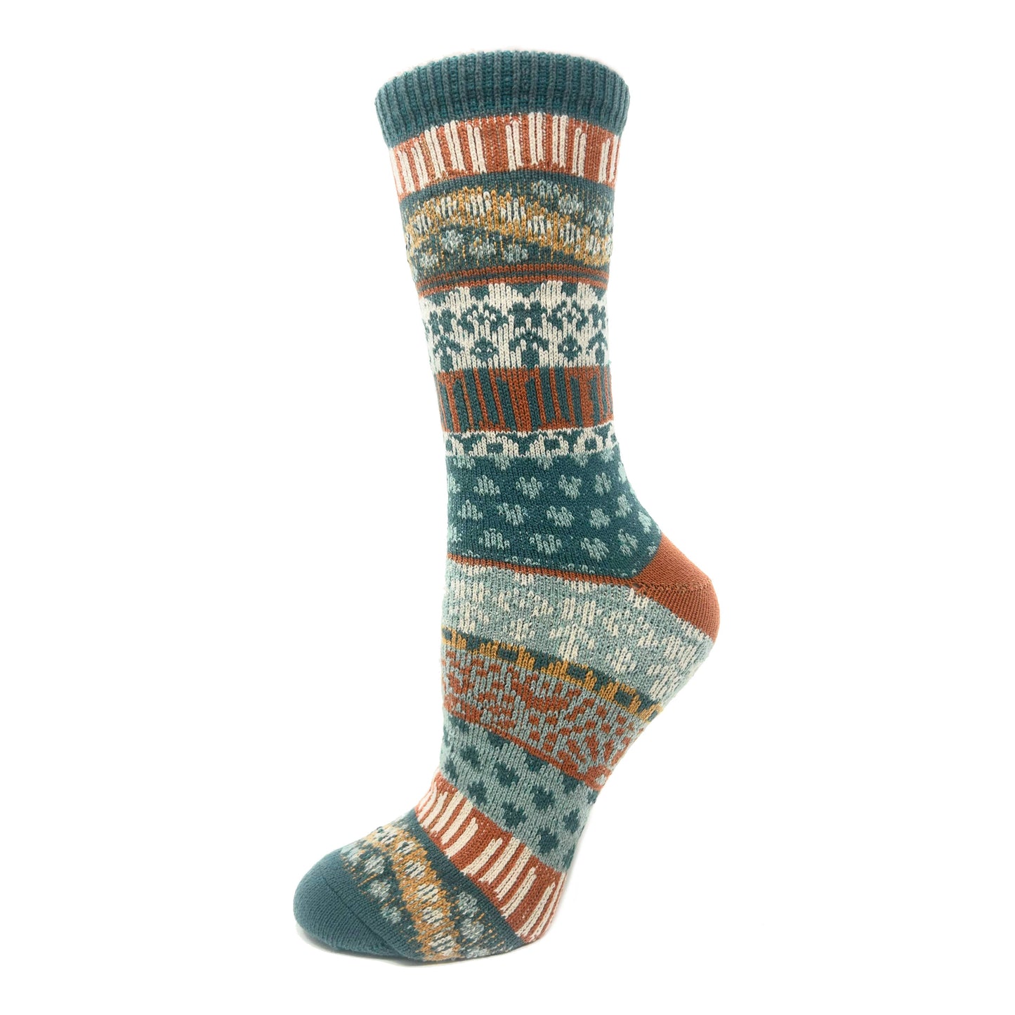 Ellie | Women's Fuzzy Pattern Warm Crew Socks