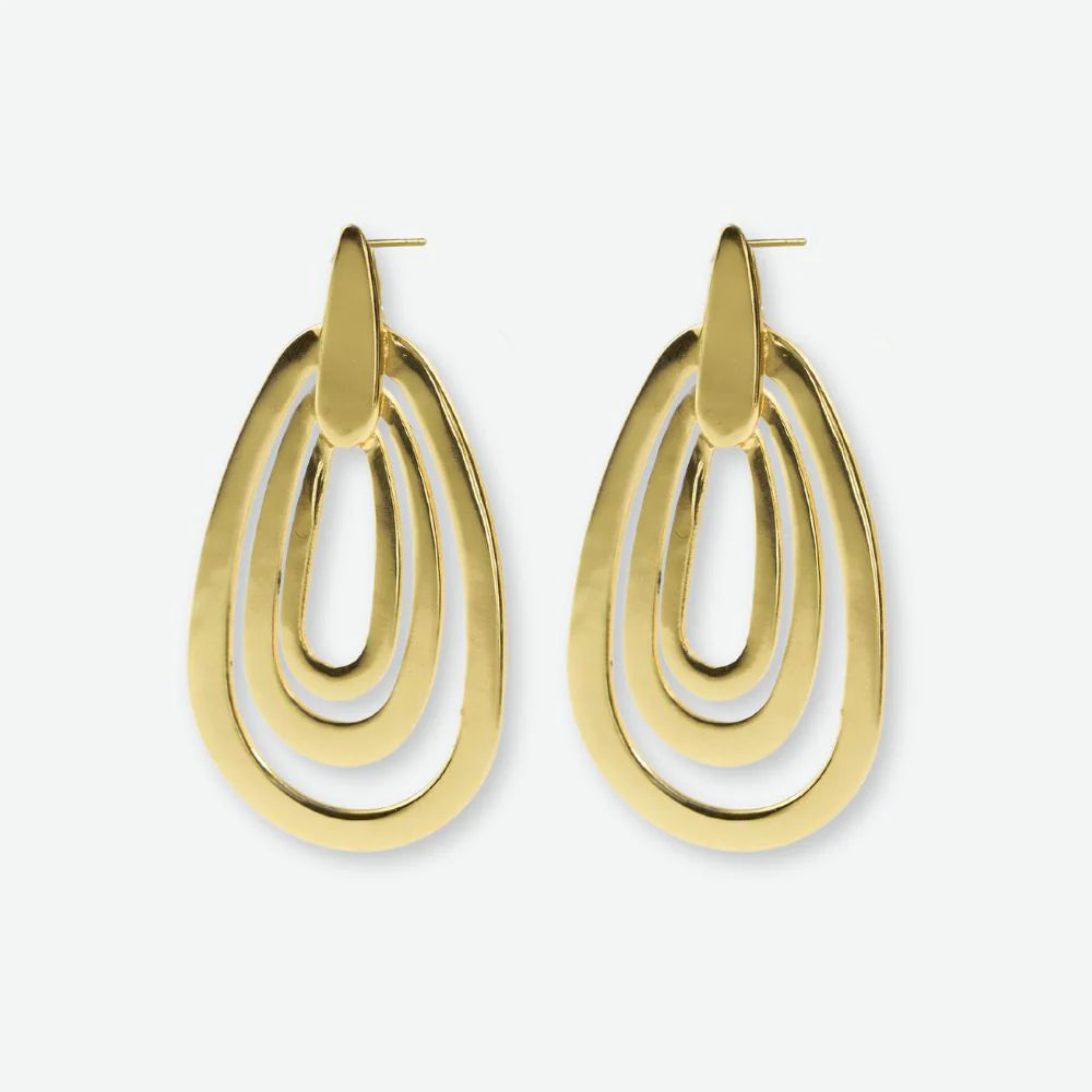 Ink+Alloy Brass Brass Mila Teardrop Earrings