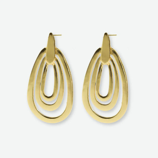 Ink+Alloy Brass Brass Mila Teardrop Earrings