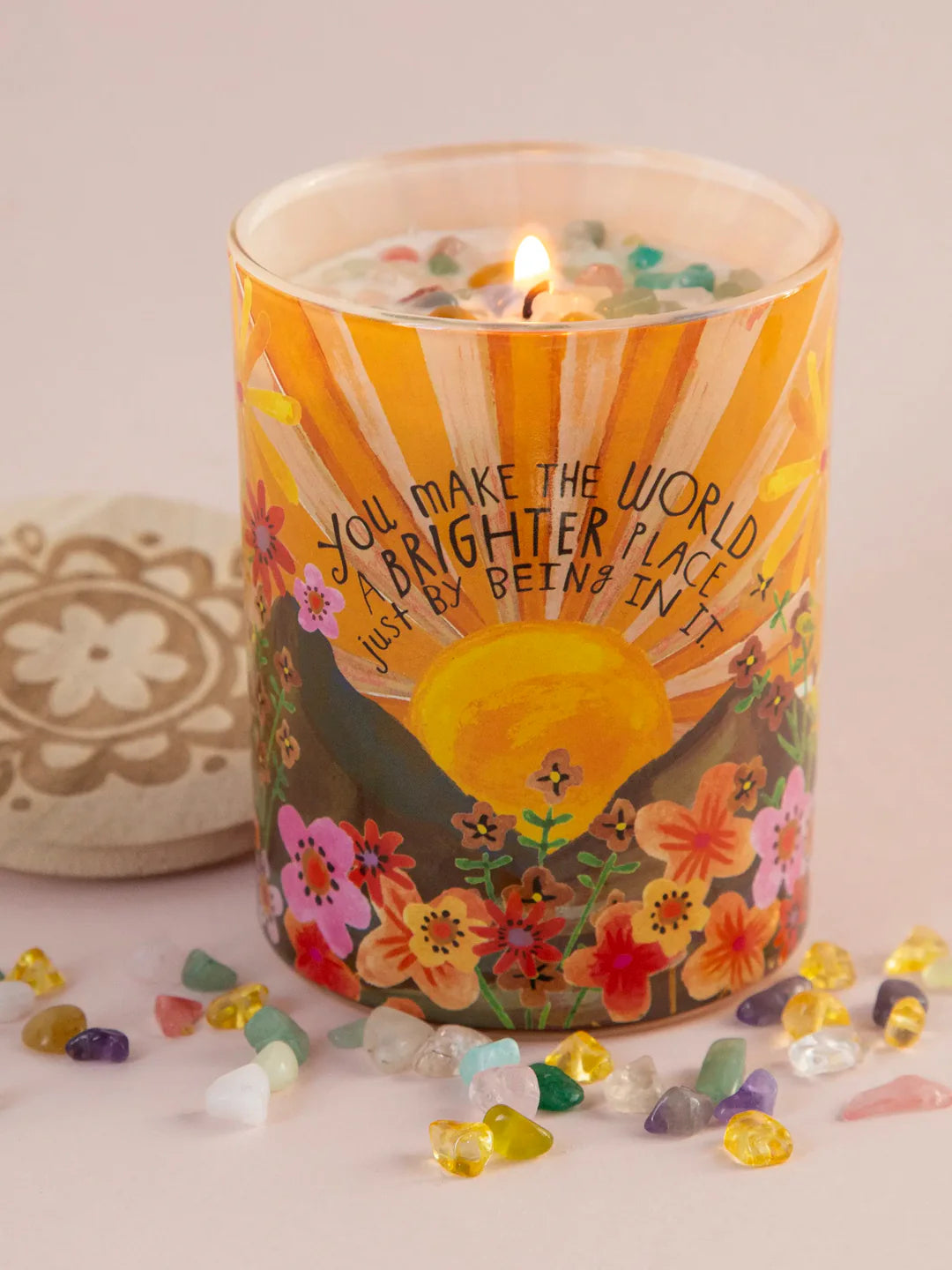 Natural Life Gemstone Candle