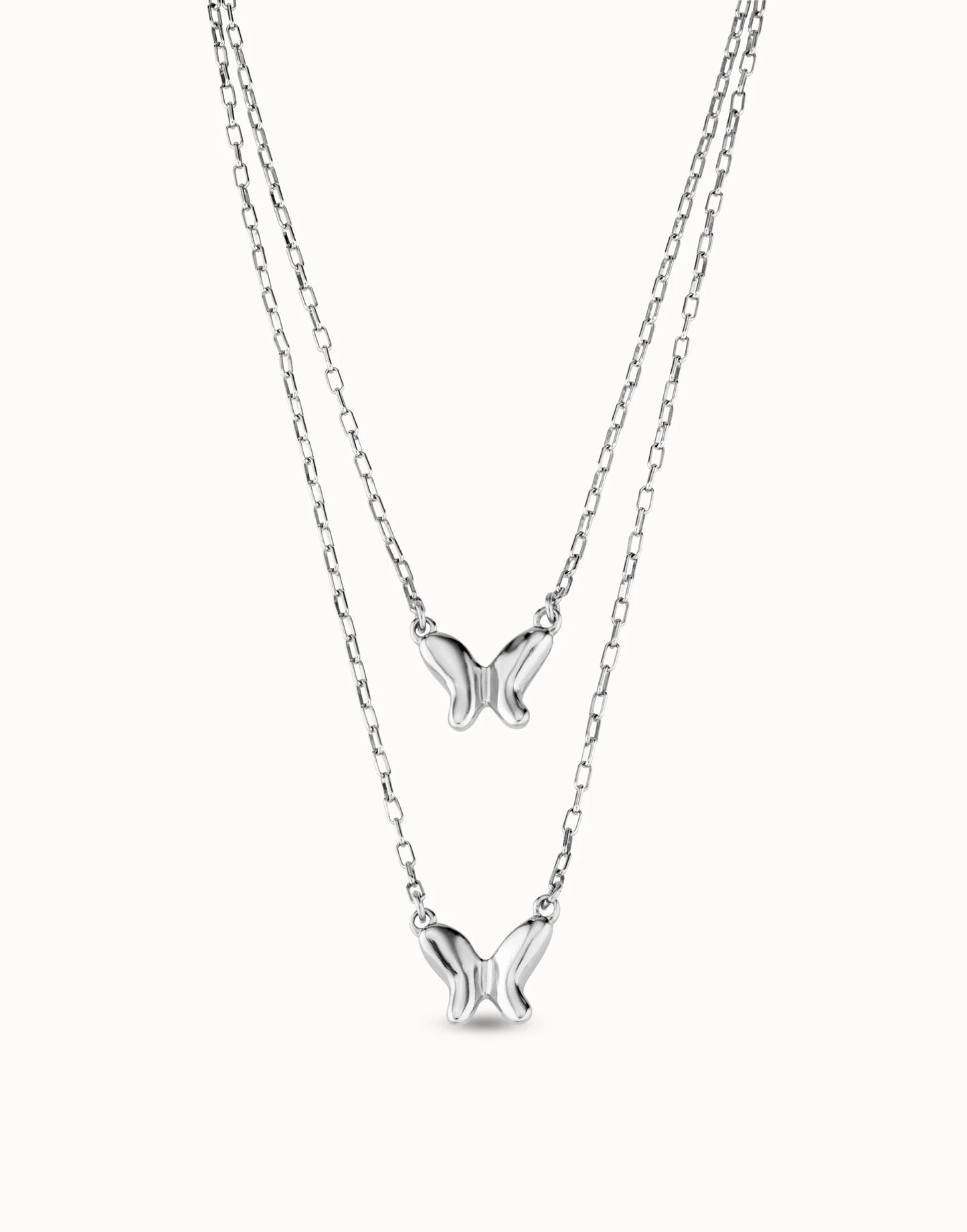 Uno de 50 Double Fly Silver Necklace
