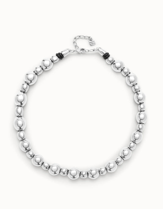 Uno de 50 Be Bold Silver Bead Necklace