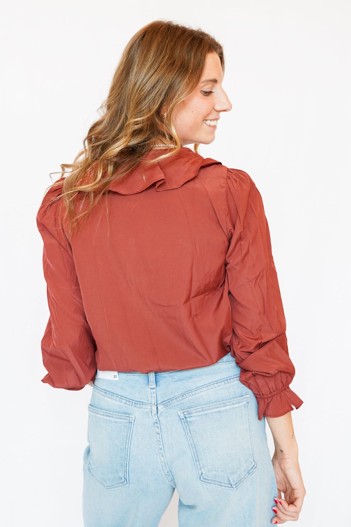 Evelyn Blouse in Chestnut