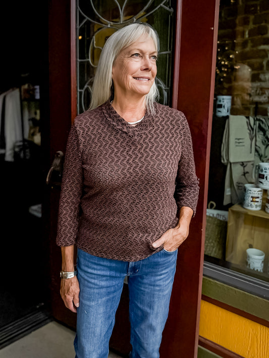 Cut Loose Wrap Neck Sweater