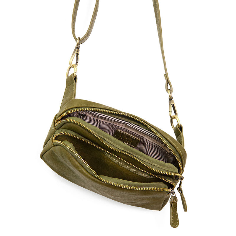 Joy Susan Kylie Double Zip Sling/Belt Bag