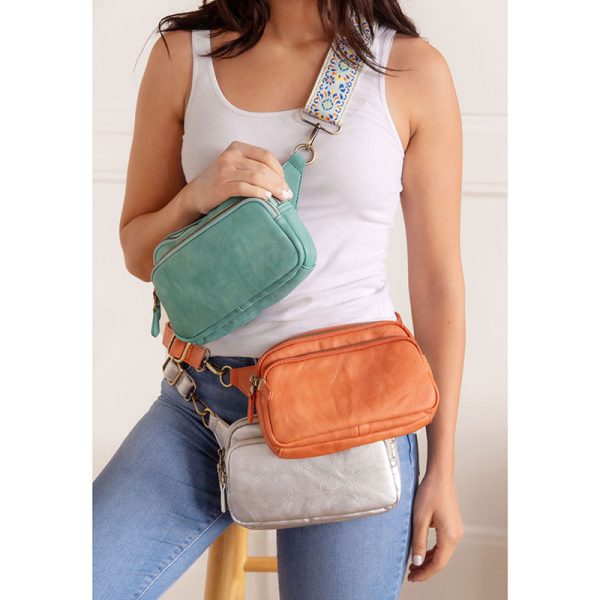 Joy Susan Kylie Double Zip Sling/Belt Bag