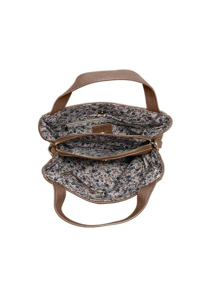 Joy Susan Brandi Convertible Crossbody Handbag in Coffee