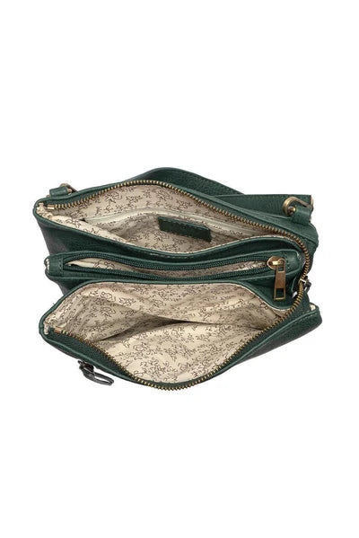Joy Susan Dawn Multi Pocket Crossbody Bag in Deep Teal