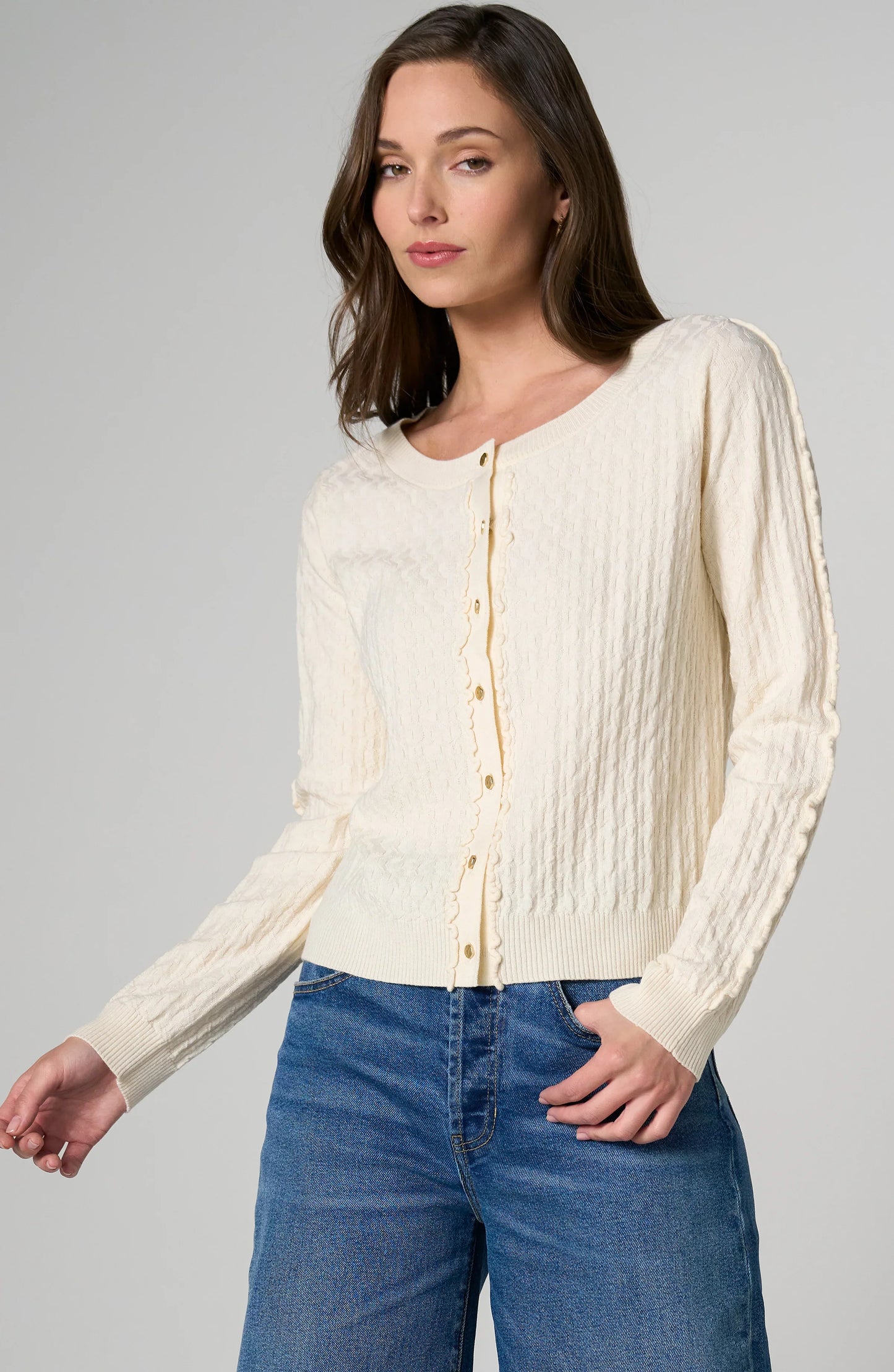 Liverpool Ruffle Cardigan