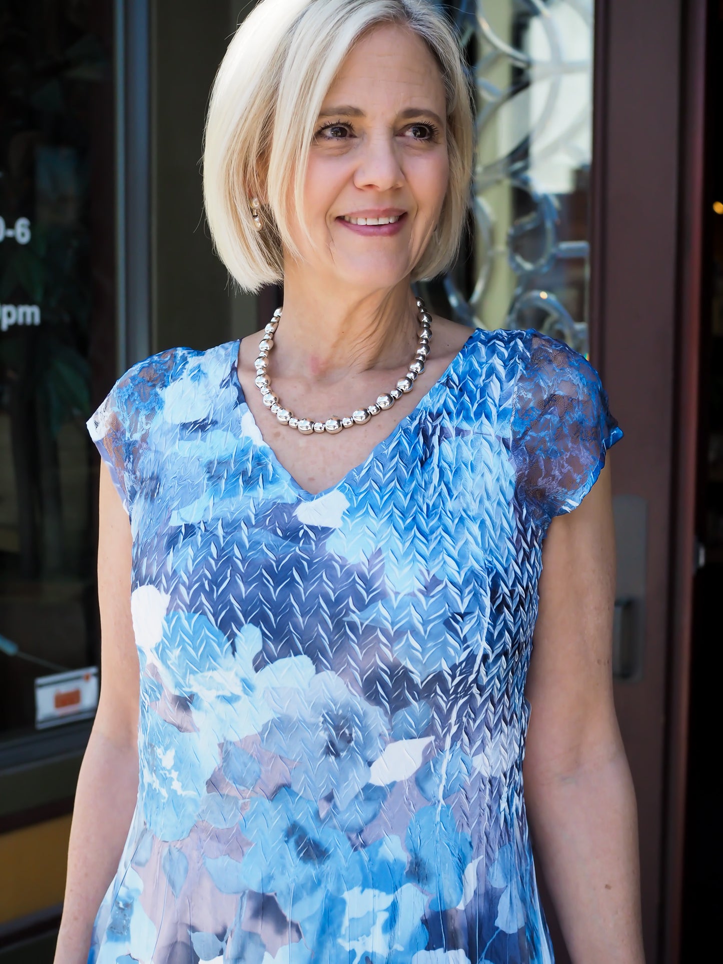 Komarov Cap Sleeve Dress