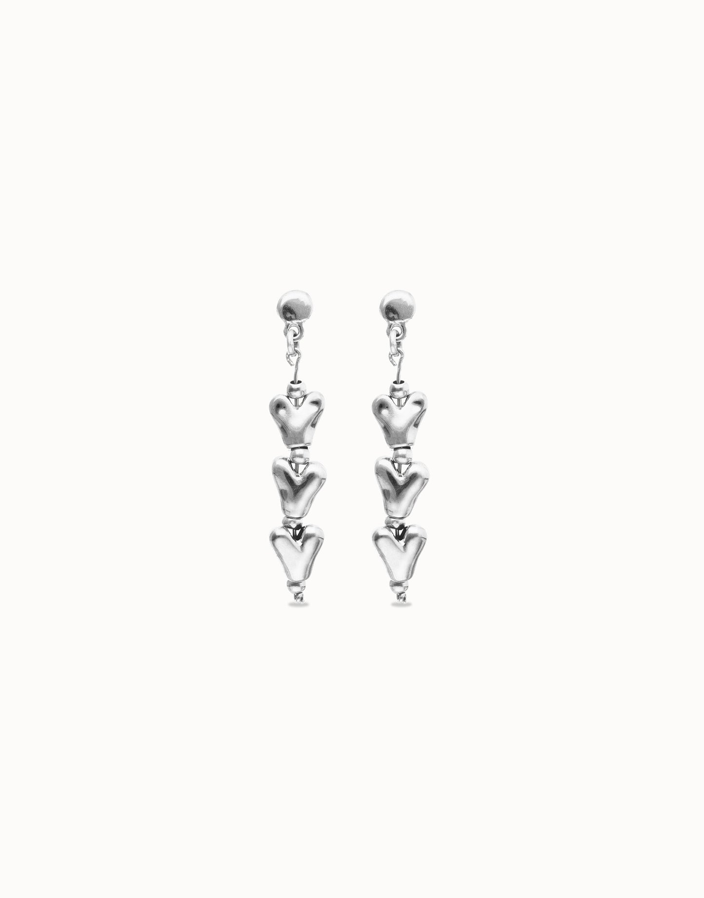 Uno de 50 Beat Drop Silver Earrings