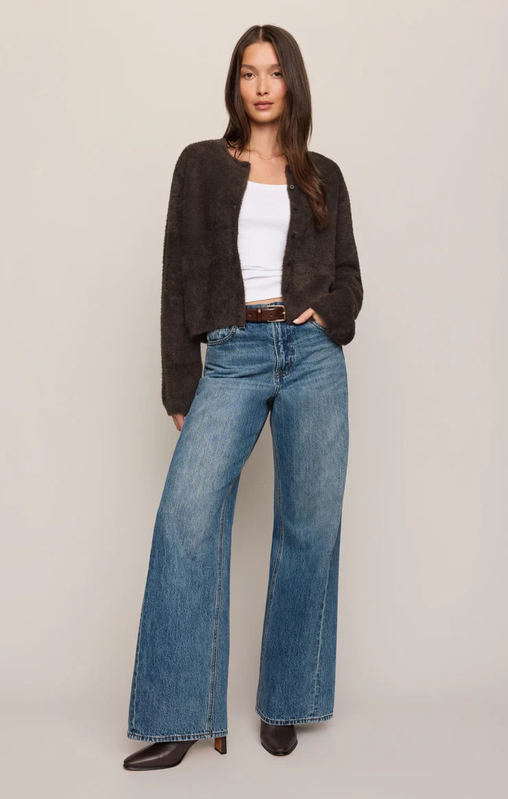 Z Supply Winterglow Fluffy Cardigan in Cocoa Bean