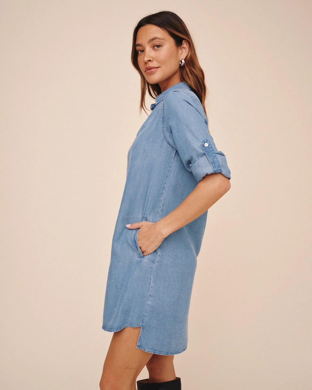 Bella Dahl Long Sleeve A-Line Dress