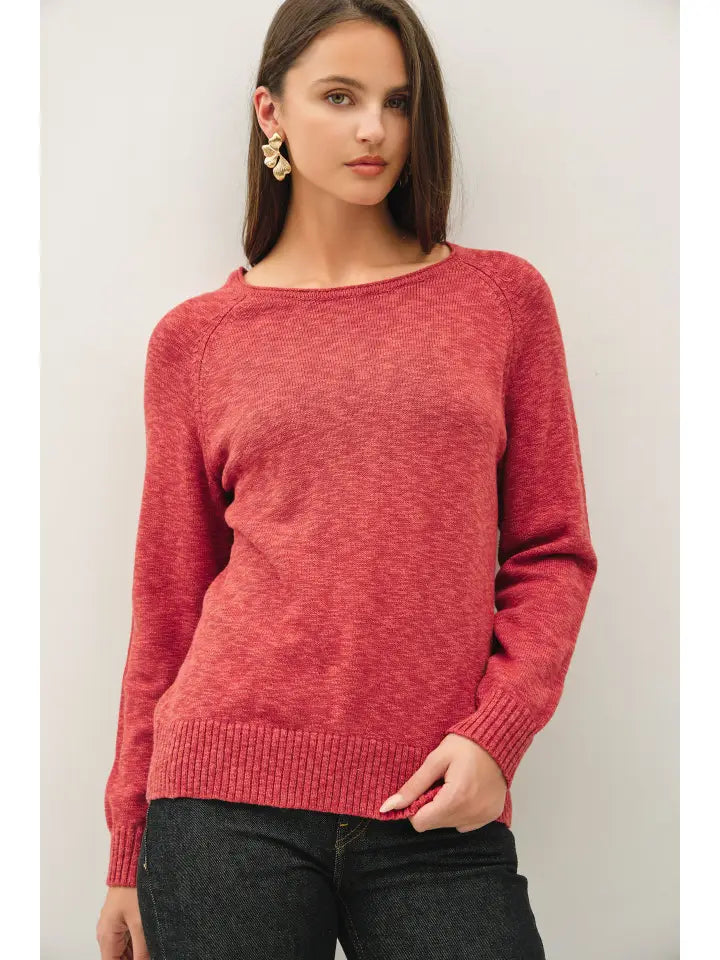 Be Cool Classic Slub Long Sleeve Sweater