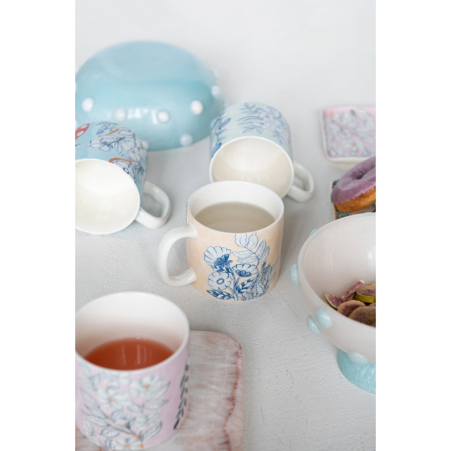 Stoneware Mug w/ Flowers