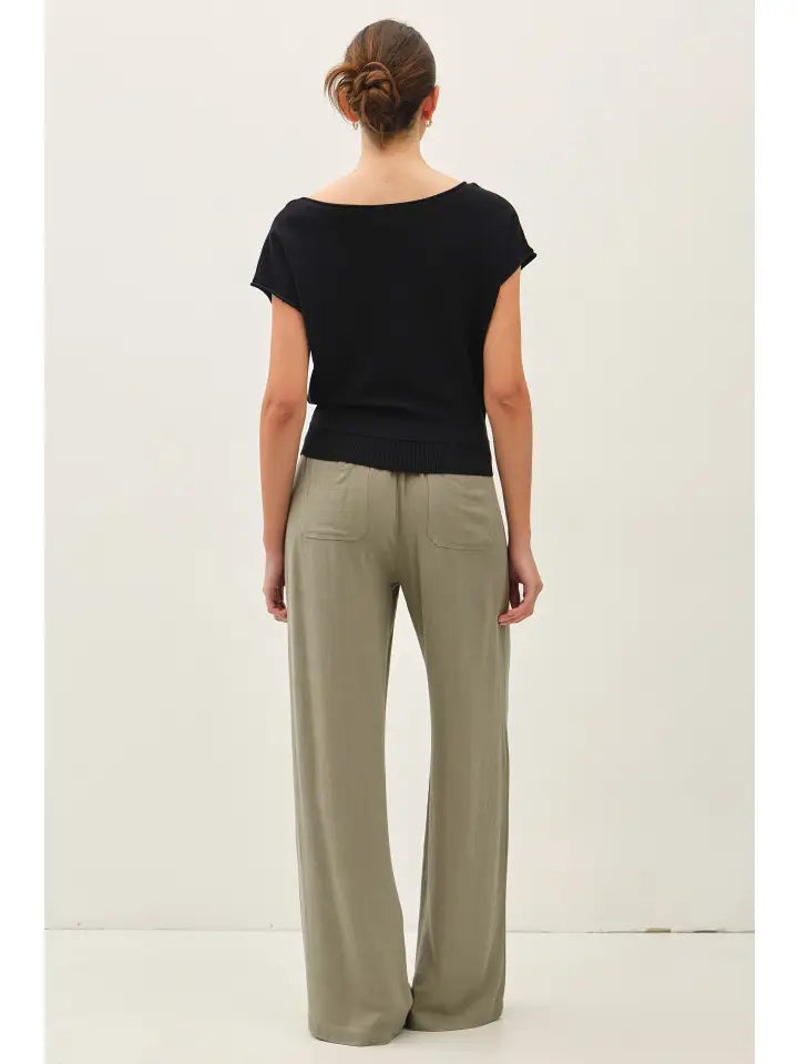 Be Cool Cap Sleeve Sweater Top, 2 colors