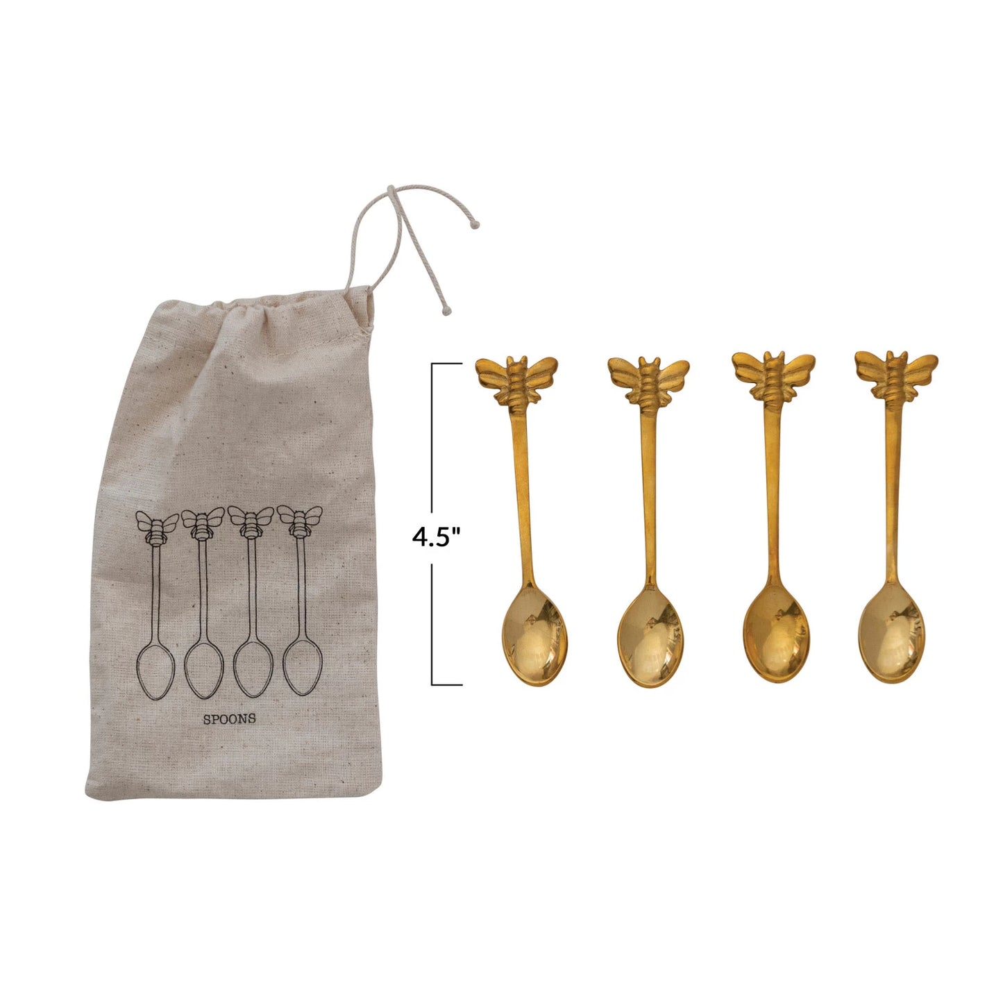 Brass Spoons w/ Bees