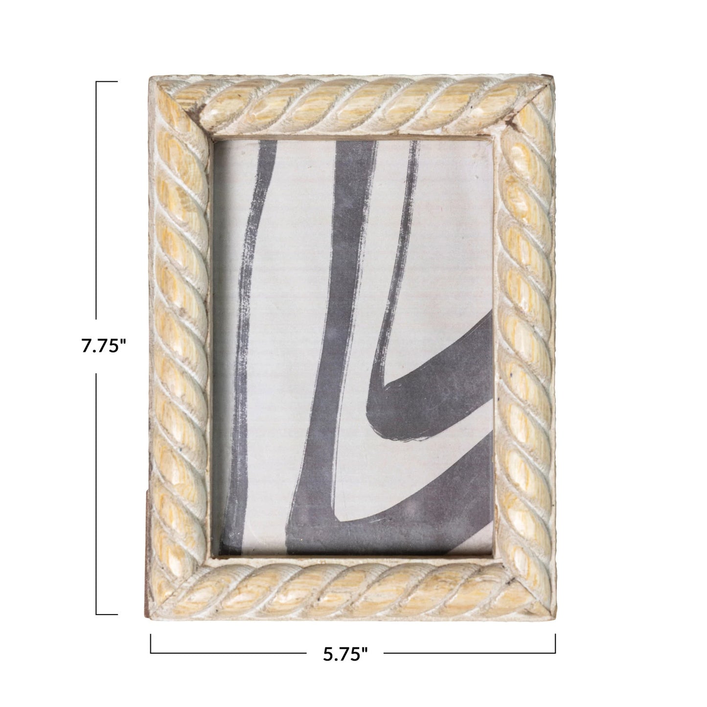 Hand-Carved Mango Wood Photo Frame (Holds 4" x 6" Photo)