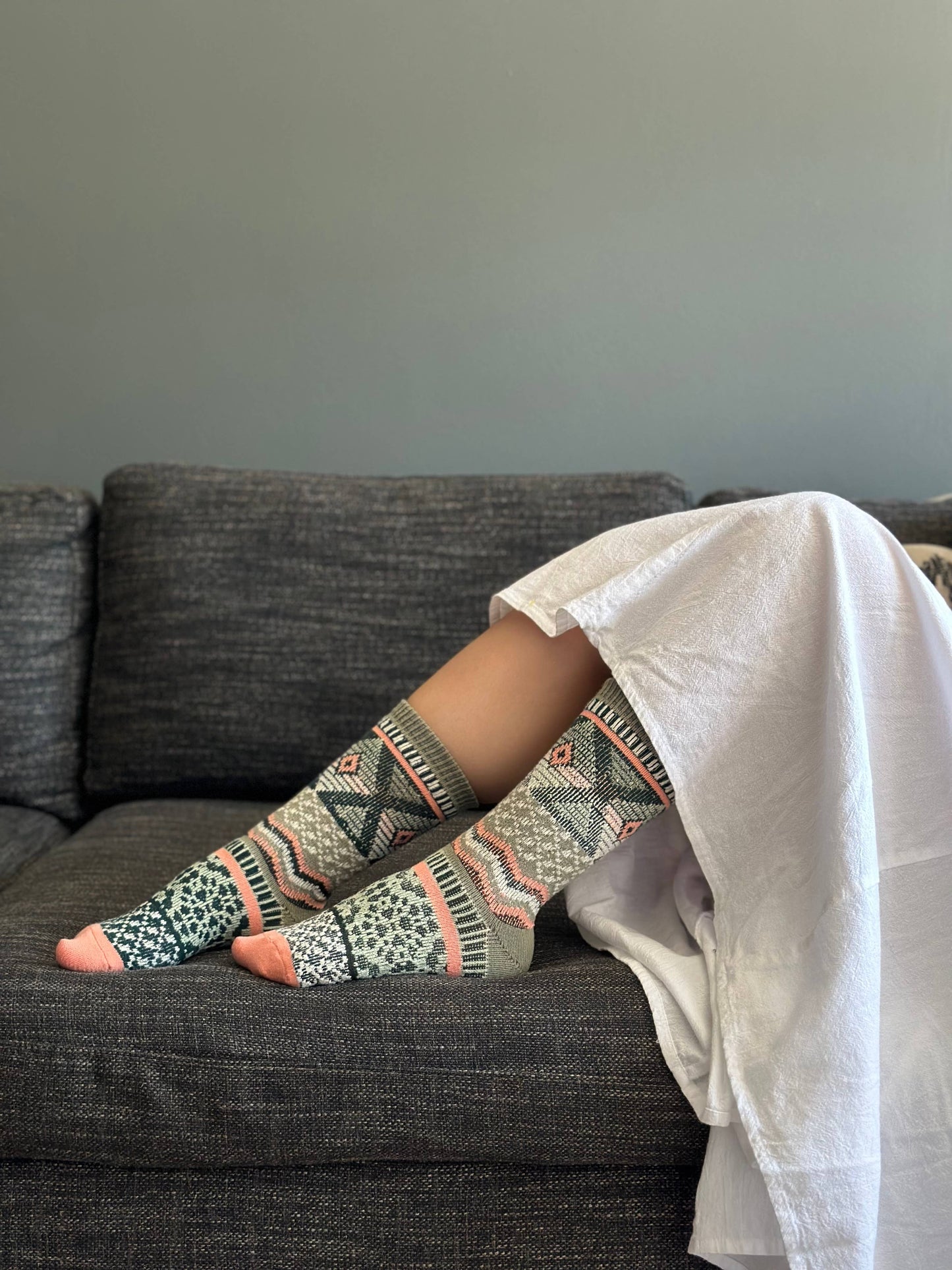 Emma | Women's Pattern Soft Fuzzy Crew Socks
