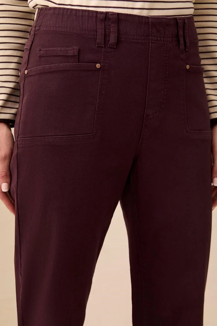 Tribal Straight Pull-on Pant in Fudge