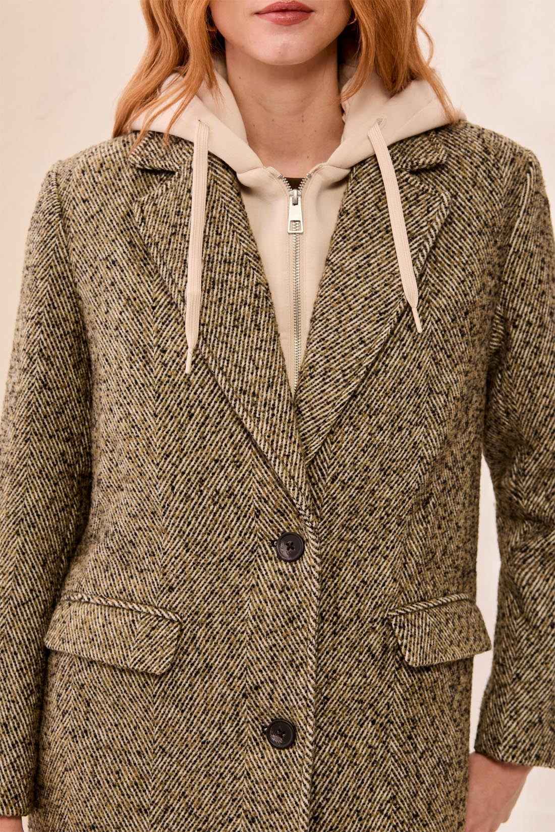 Tribal Wear Two Ways Car Coat in Saddle Brown