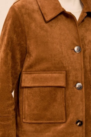 Tribal Faux Suede Jacket