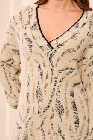 Tribal Animal Print Sweater