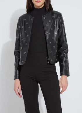 Lysse Geneva Vegan Leather Grommet Jacket