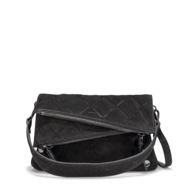 Hammitt Dillon Small Black Diamond Suede Handbag