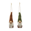 Wool Felt Gnome Ornament with Santa Hat, 2 colors