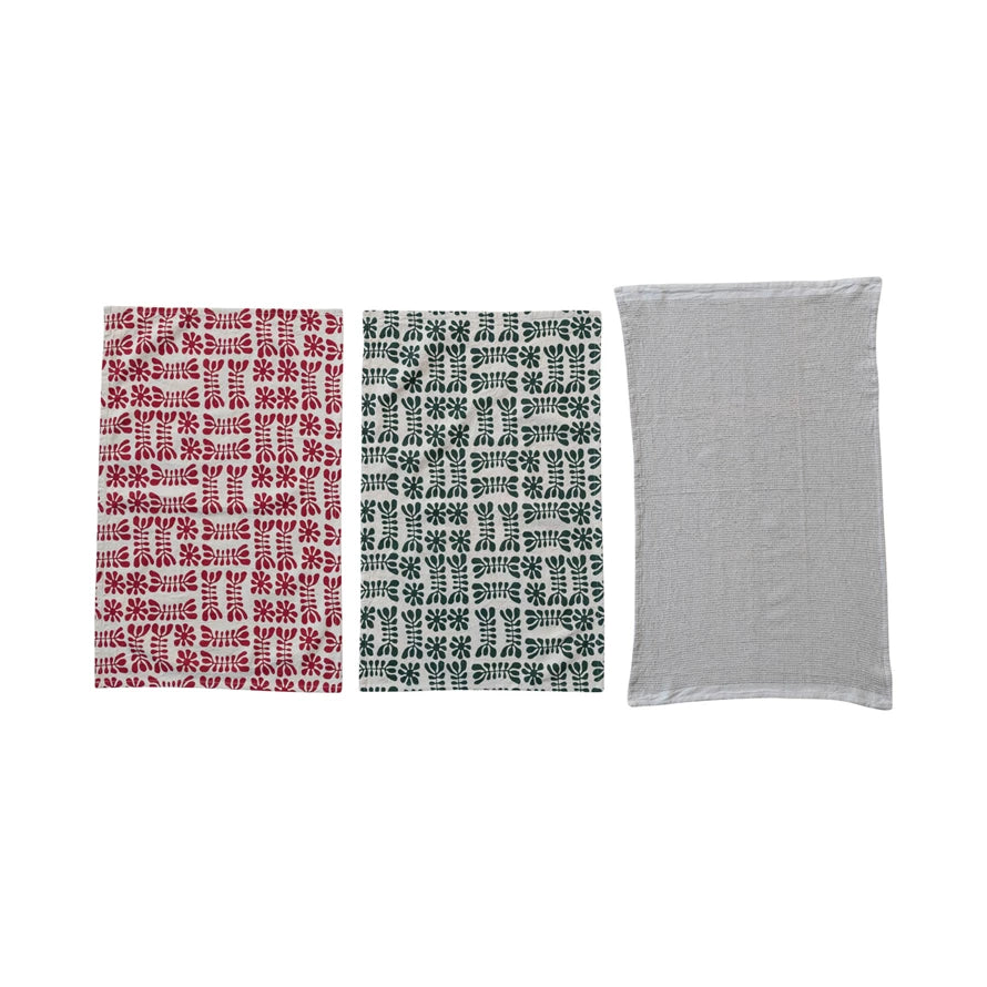 Stonewashed Holiday Cotton Towels