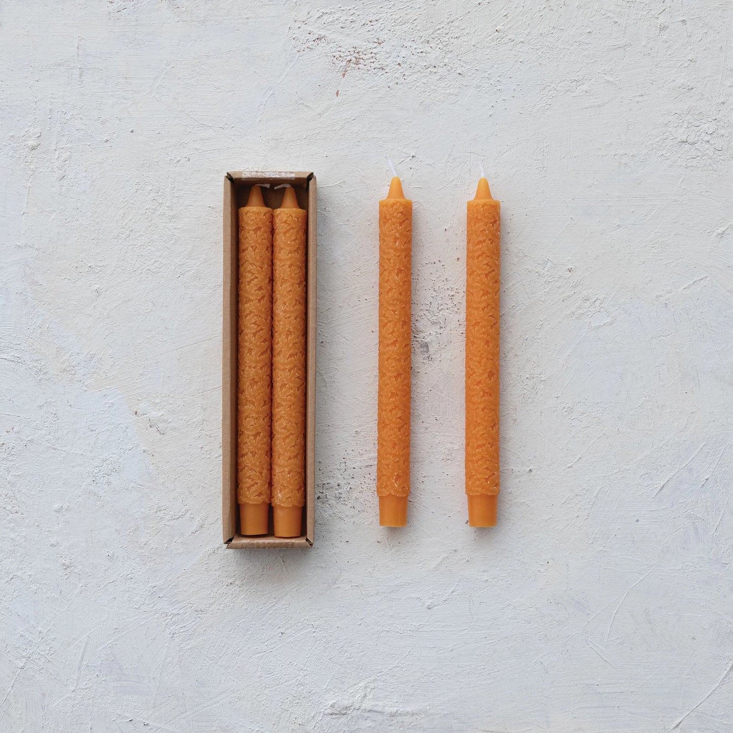 Maple Leaf Pattern Taper Candle