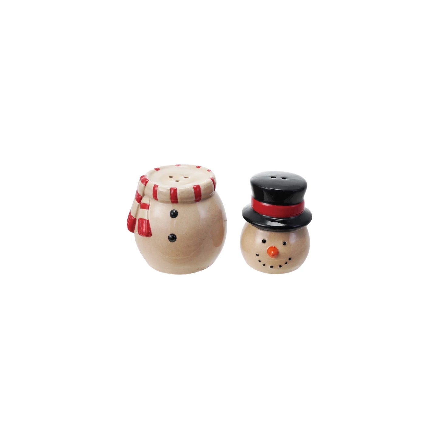Stoneware Snowman Salt & Pepper Shakers