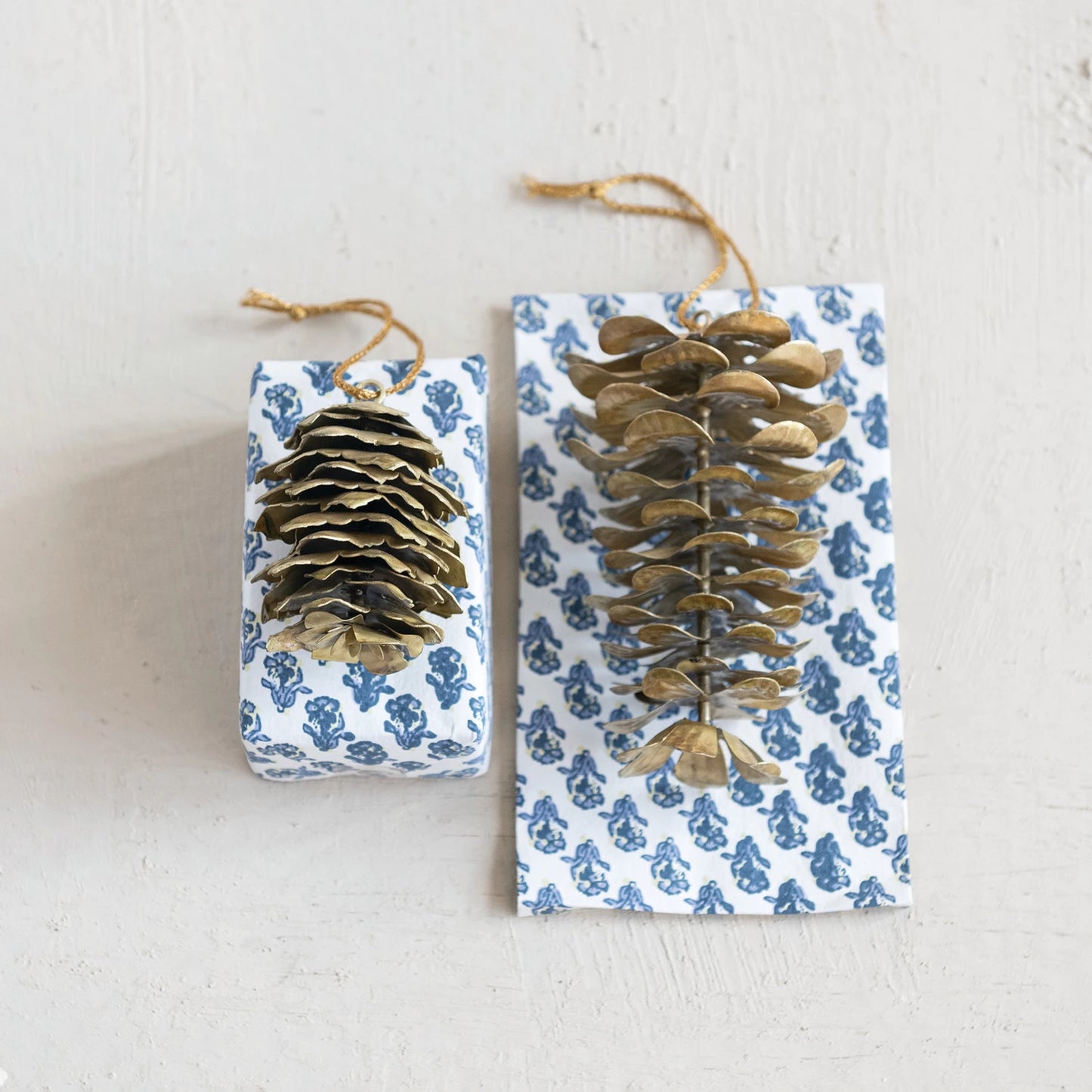 Metal Pinecone Ornaments, 2 styles