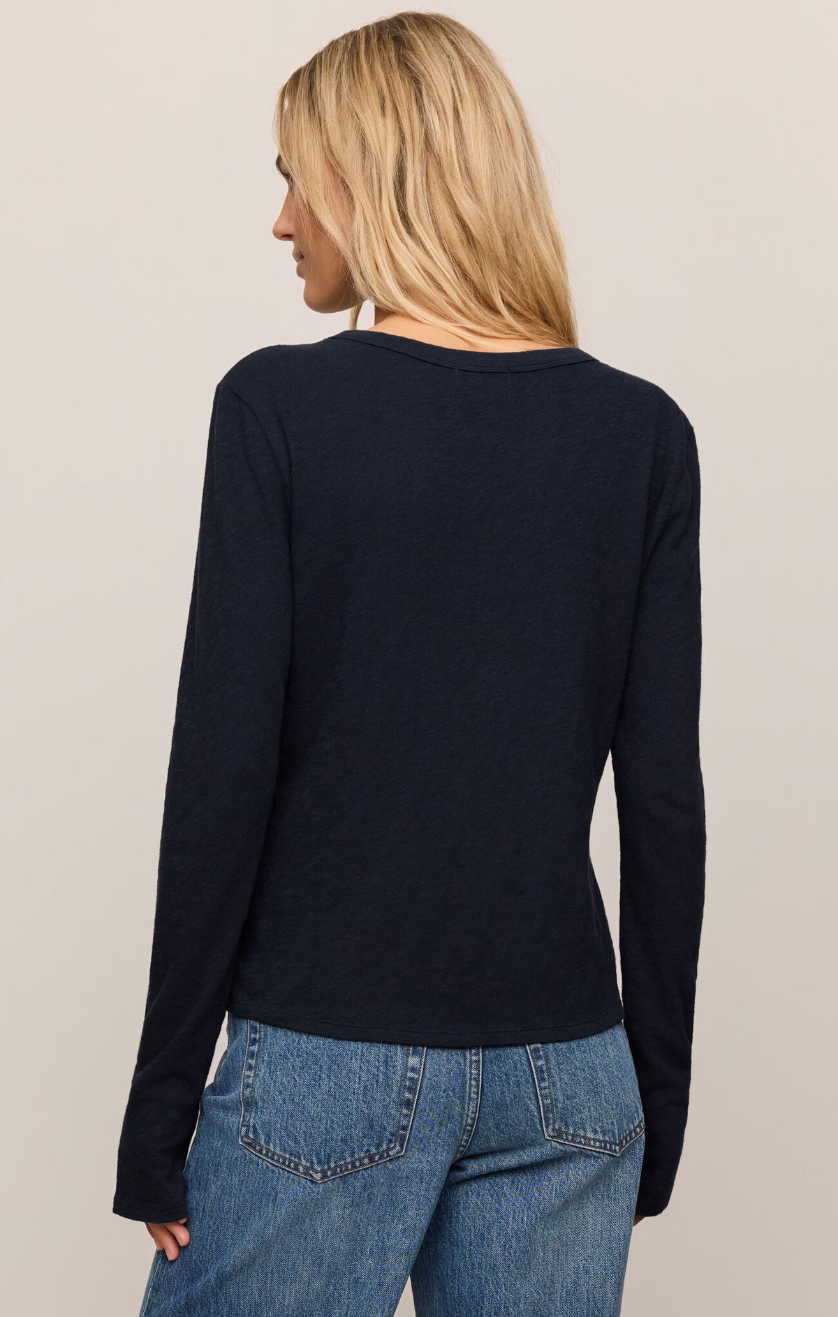 Z Supply Junie Long Sleeve Tee in Eclipse