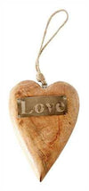 8" Wood Hanging Heart
