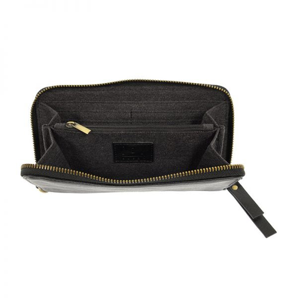 Joy Susan Chloe Zip Around Black Wallet Wristlet
