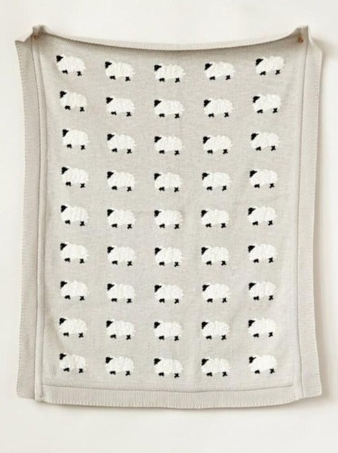 Lamb Cotton Knit Baby Blanket